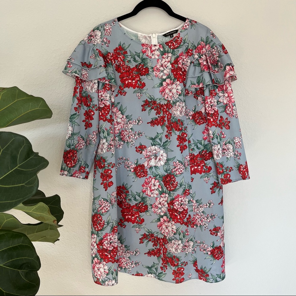 Tara Jarmon ¾ Sleeve Floral Shift Dress